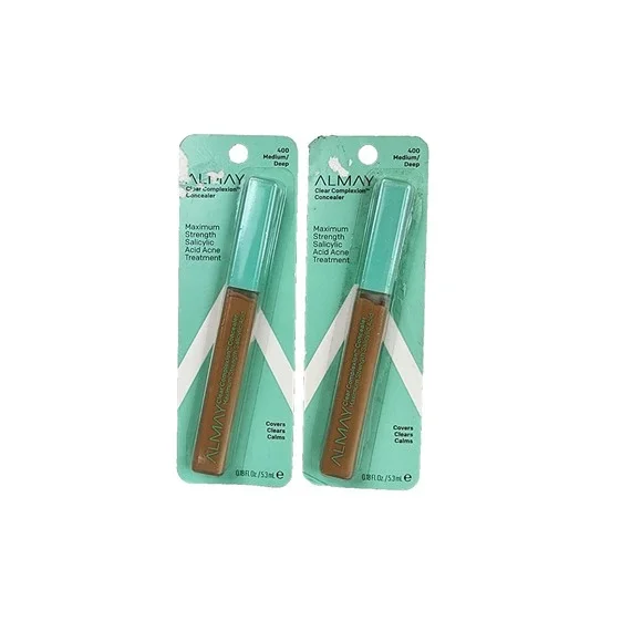 Almay Clear Comp Concealer Med Deep 400 Maximum Salicylic Acne Treatment 2 pk‎
