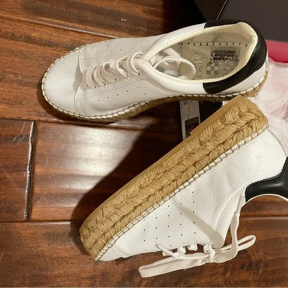 Get ready for springtime with these white espadrilles by Vince Camuto!