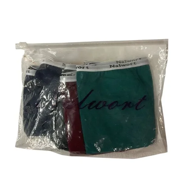 Nalwort Women's 5 Pack Comfort Underwear Panties Set Size XL Navy Burgundy Green