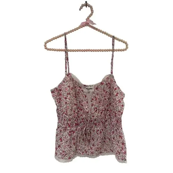 No Boundaries Women's Red Rose Ditsy Cami Top - XS
