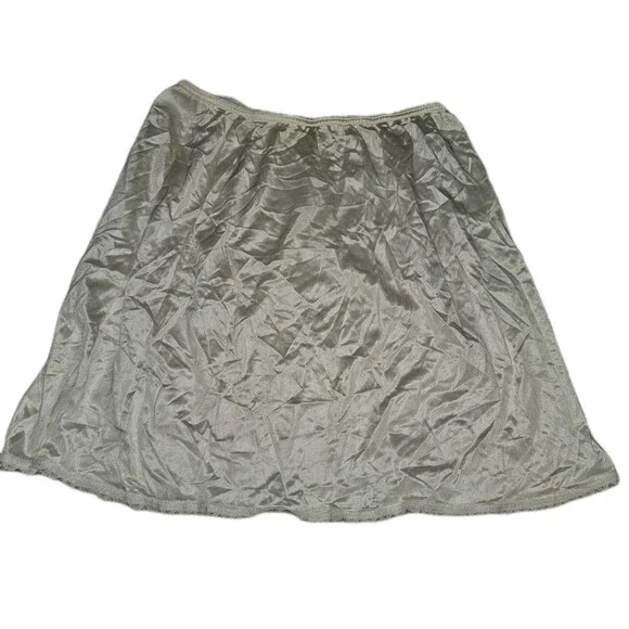 Warners Vintage Nylon Cream Lace Half Slip Size Large Mini 17