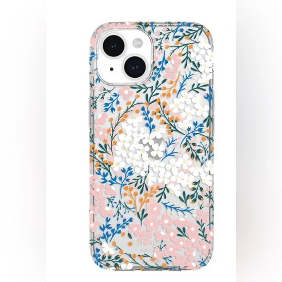 NIB Kate Spade Floral Phone Case iPhone 14 Pro MagSafe Clear Phone Case