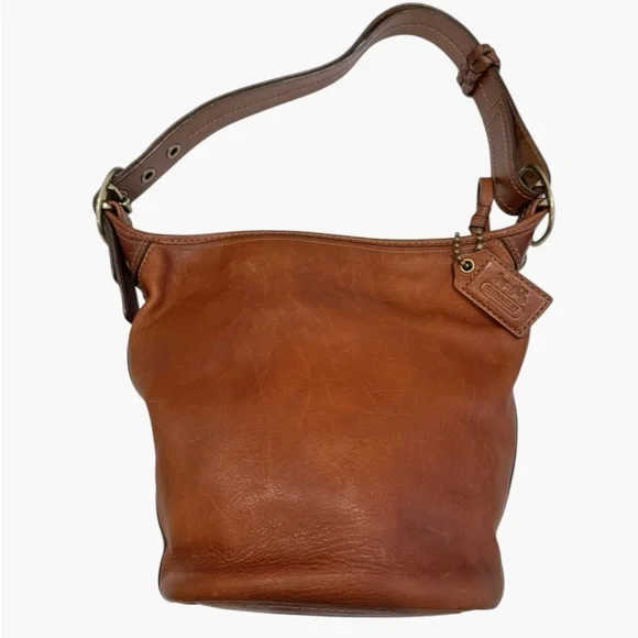 Coach Vintage Brown Leather Bleecker Bucket Shoulder Bag #11422