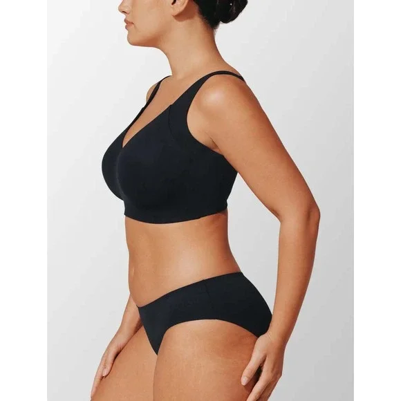 Thirdlove Comfortstretch Smoothing Wireless Bra Size L++ Full Coverage Black NWT