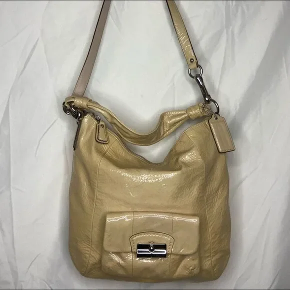 Coach Patent Leather Kristin Hobo Crossbody