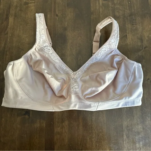 Glamorise Bra 46C Wireless Comfy Adjustable Sexy Everyday Comfort‎ Support 💕