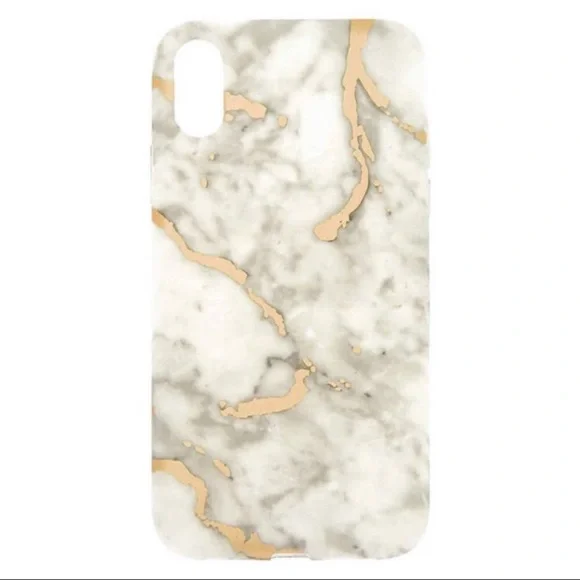 🔥 SALE Apple iPhone XR Phone Case | White Gold Marble