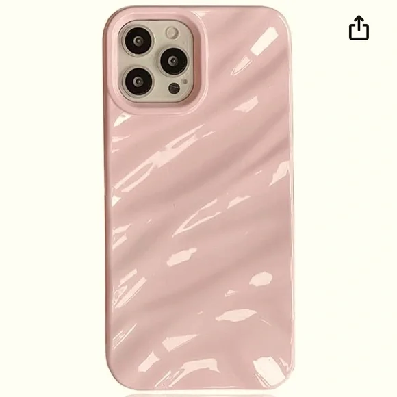 New SPEKSEE Cute Curly Wave Case for iPhone 13 Pro Max--Retro Pink