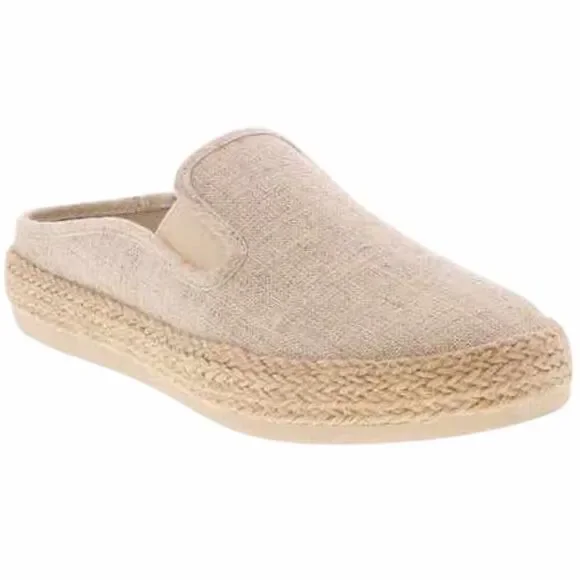 ESPRIT Neema Linen Espadrille Slip On Shoes Women’s 8.5M Natural Beige