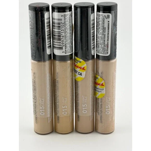 Revlon ColorStay Full Coverage Concealer Makeup 18M 015 Light Pale - Set of 4