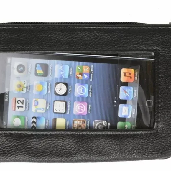 Mundi Phone Case Wristlet Ladies Wallet Black