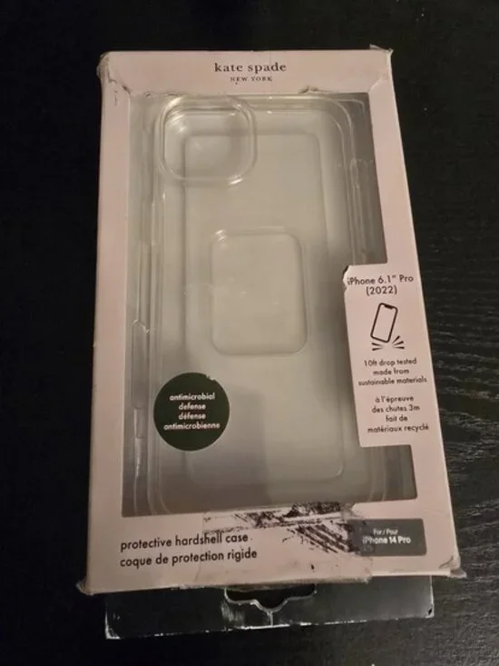 Kate Spade Clear Hardshell Phone Case for iPhone 14 Pro