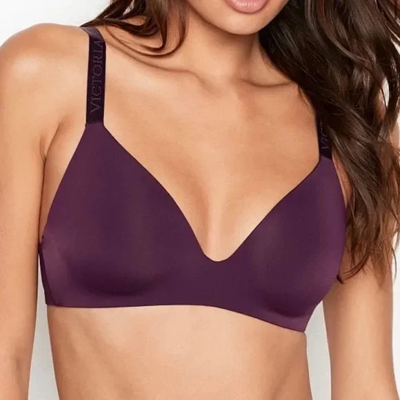 NWOT Victoria’s‎ Secret T-Shirt Lightly Lined Wireless Purple Underwear Bra 32C