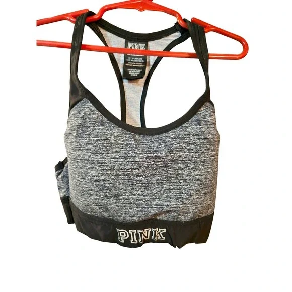 PINK by Victoria's Secret Sports‎ Bra Racerback Gray Black Size XS