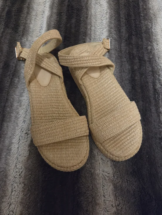 Women's Woven Ankle-Strap Sandals Size 10