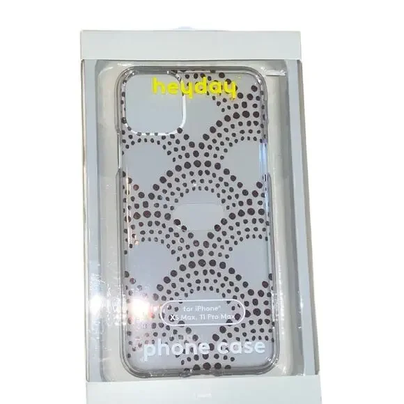 Heyday iPhone XS Max 11 Pro Max Case Clear Dot Pattern Slim NWT