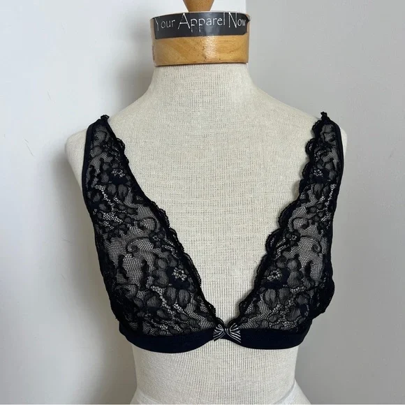 Blue Lemon Black Lace Large Bra Large (460)