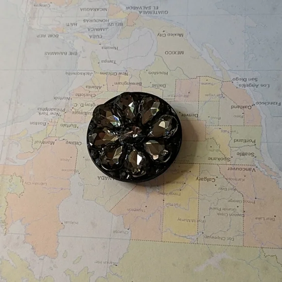 Black bejeweled phone holder