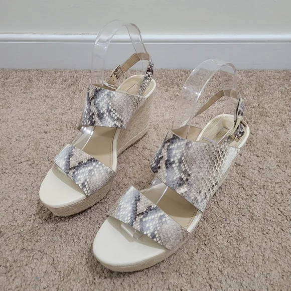 Antonio Melani Snakeskin Espadrille Wedge Slingback Sandal‎ 8M