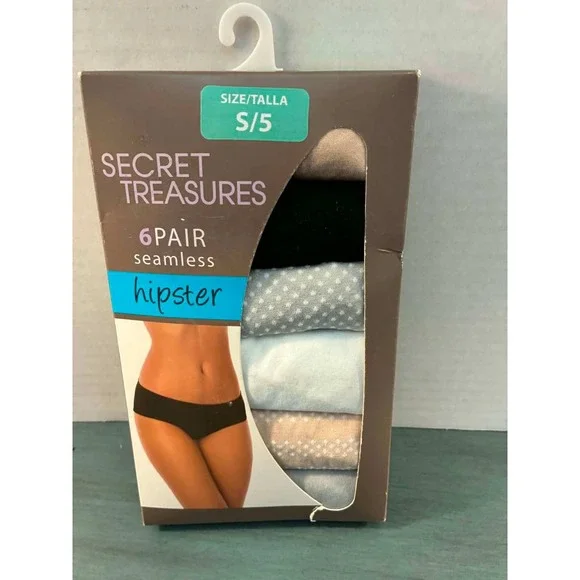 Secret Treasures Womens 6 Seamless Hipster Panties Multi Color Size S 5