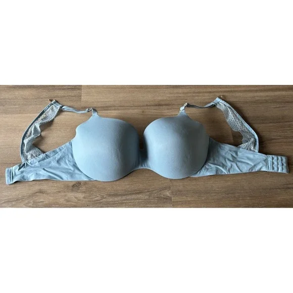 Victoria's Secret Incredible By VS Perfect Coverage‎ Lace Back Sz 36DDD Blue