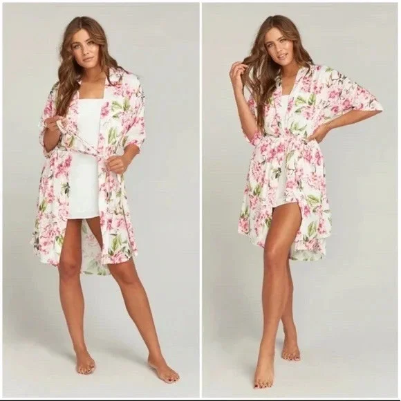 Show Me Your Mumu Brie Robe Garden of Bloom Women One Size Floral Print Coquette