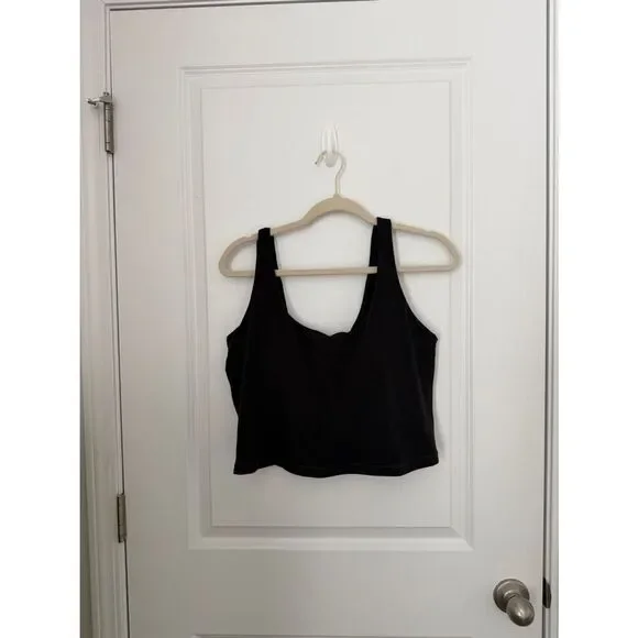 Avia Women's SoftSculpt Longline Sports Bra, Size XL, Black Soot