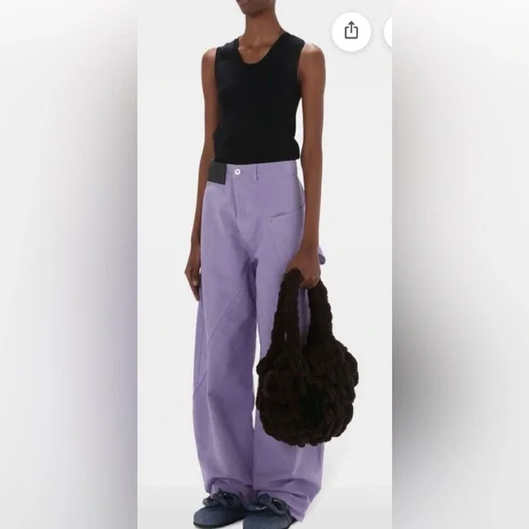 JW Anderson: Chocolate brown chenille bag