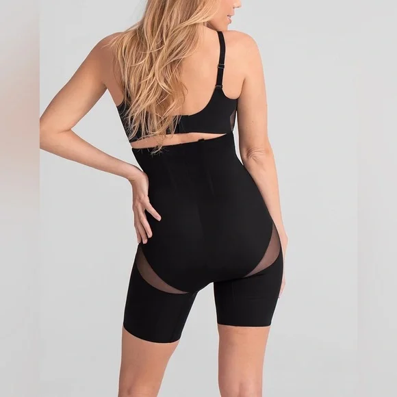 Honeylove SuperPower Short High Waisted Black Shapewear Shorts NWT Medium
