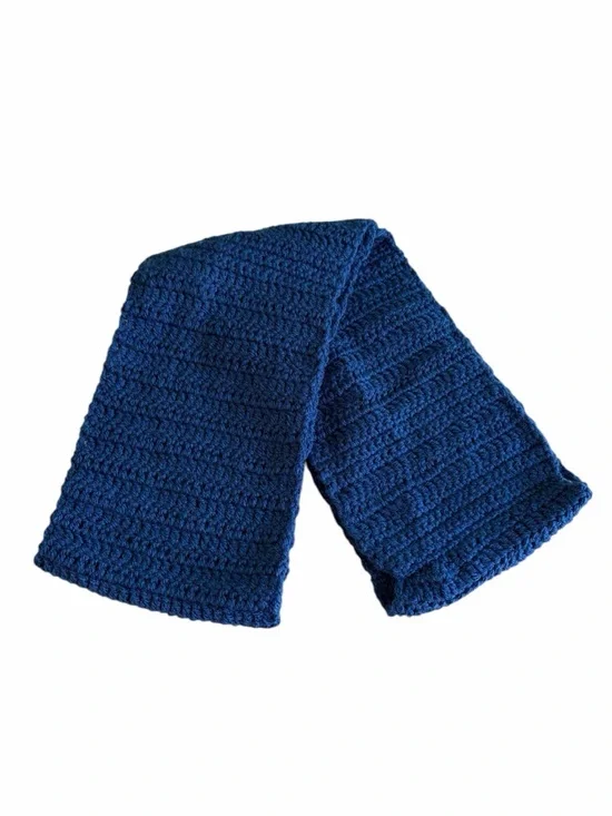 Cozy Handmade Royal Blue Infinity Crochet Scarf