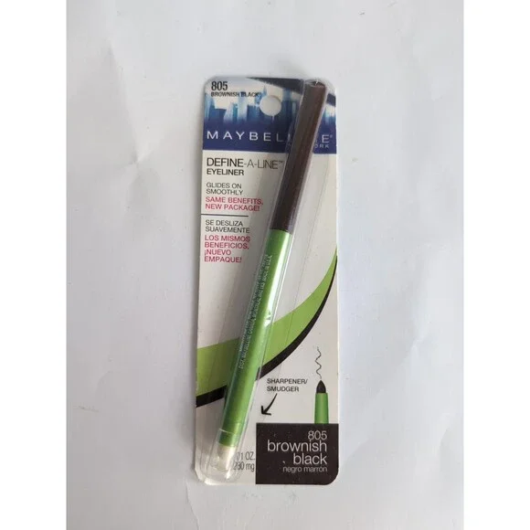Maybelline Define A-Line Eyeliner Pencil, Brownish Black 803, 0.01 oz