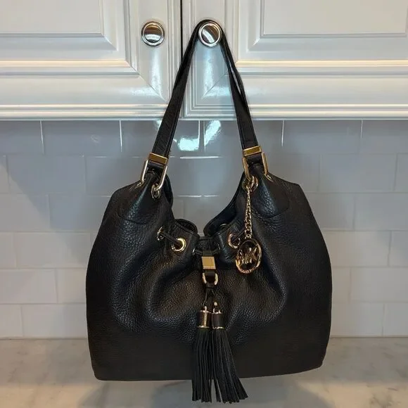 Michael Kors Purse Leather Handbag Camden Large Pebbled Hobo Pocketbook Bag