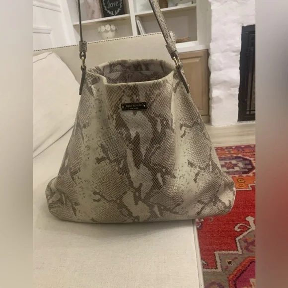 KATE SPADE LARGE LUCIA CHELTENHAM SNAKE HANDBAG