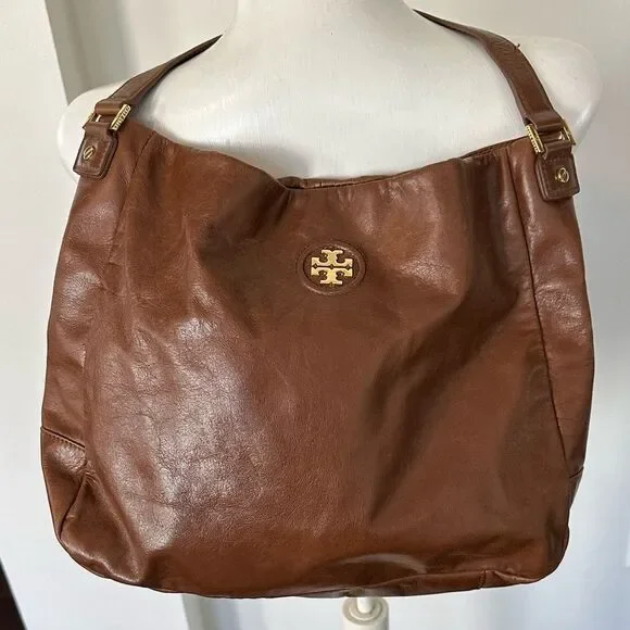Tory Burch Leather Hobo Bag (Cognac)