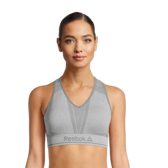 NWOT: Reebok Womens Medium Support Key Seamless Sports Bra Size Large