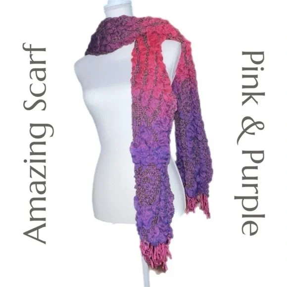 Beautiful Accessory‎ - Vibrant Pink & Purple Scarf