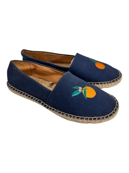J Crew Embroidered Oranges Espadrille Flats