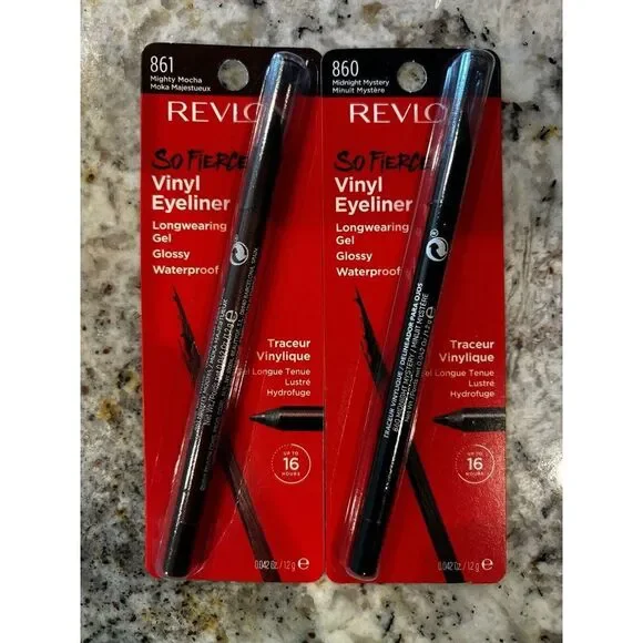2‎ New Revlon So Fierce! Chrome Ink Liquid Liner 860 & 861 Mighty Mocha Midnight