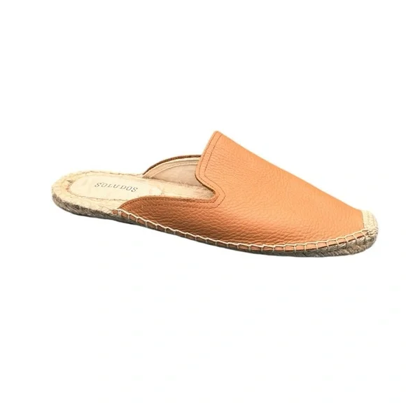 Soludos Brown Slip-Ons Leather Shoes Mules Size 9