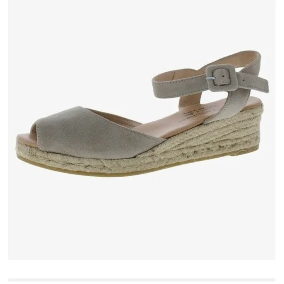 Eric Michael Shannon Suede Wedge Espandrille Sandals Size 40 US 9- 9 1/2