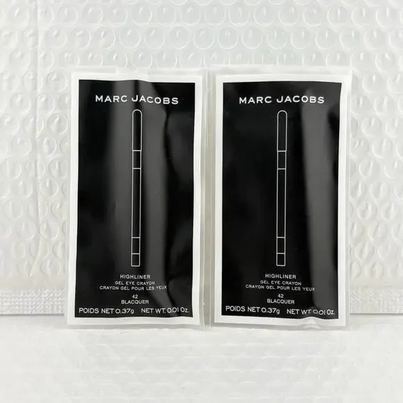 2x Marc Jacobs‎ Highliner Gel Eye Crayon Liner Pencil Eyeliner Blacquer Trvl Sz