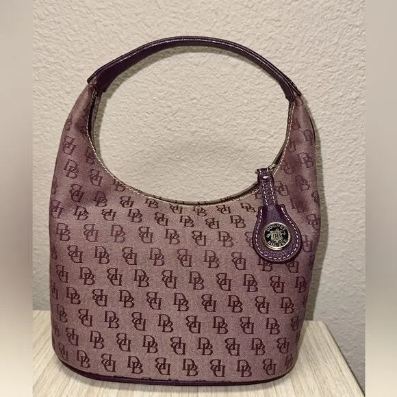 Dooney & Bourke Purple Monogram Hobo Bag