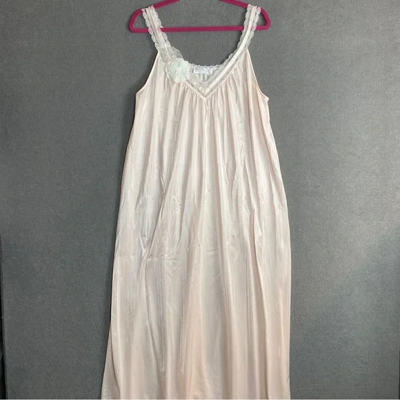 Val mode vintage lace sheer feminine Nightgown Fairy Coquette size L