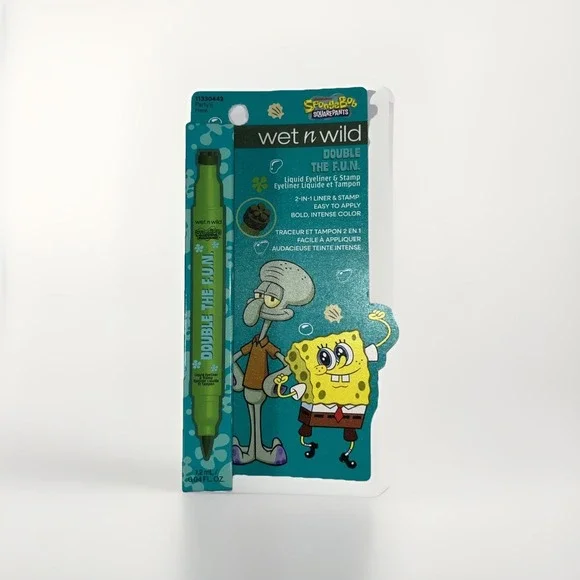 Wet N Wild SpongeBob Double The F.U.N. Liquid Eyeliner & Stamp Party's Here NEW
