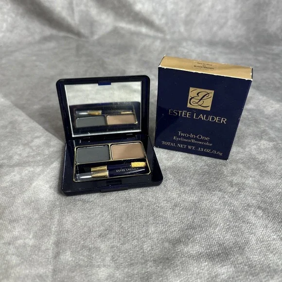 Estée Lauder Two In One Eyeliner Brow color 01 Black Brown