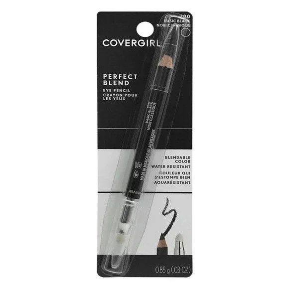 CoverGirl Perfect Blend‎ Eyeliner, Basic Black 100, Water Resistant, 0.03 oz