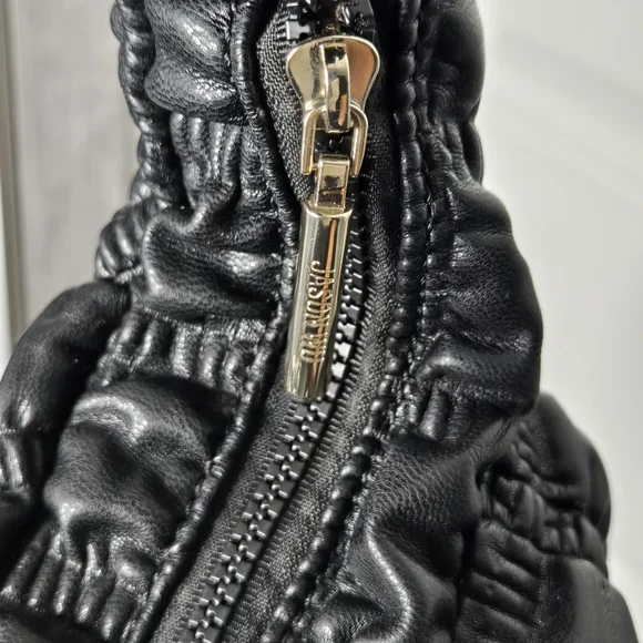 Jason Wu Fay Bubble Small Baguette Top Handle Handbag | Black Vegan Leather