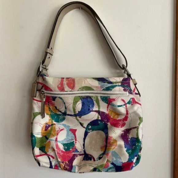 COACH Stamped Signature C Duffle Hobo Crossbody Shoulder Bag 31183E