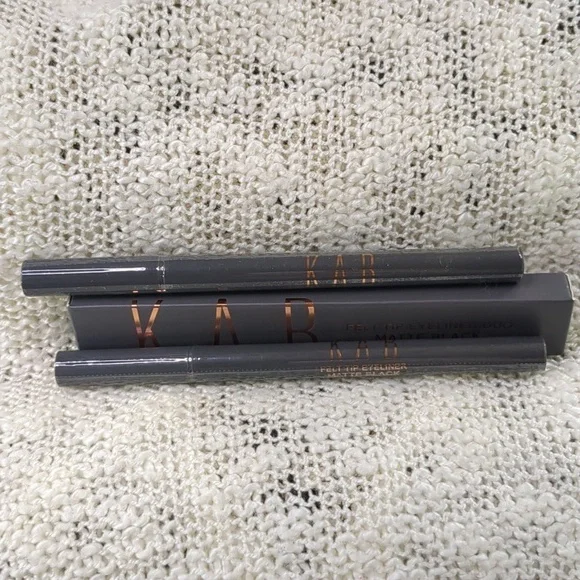 KAB Cosmetics DUO Liquid Liner in Matte Black, 2x 1g/0.035oz