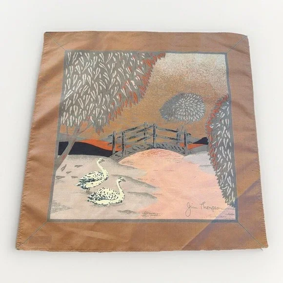Jim Thompson Vintage Handkerchief Scarf 15.5